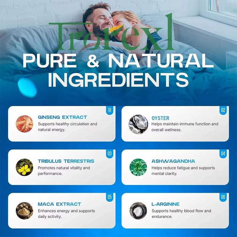 Natural Oyster & Ginseng Capsules for Energy and Vitality