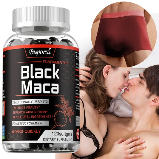 Black Maca Root Capsules for Energy, Endurance & Balance