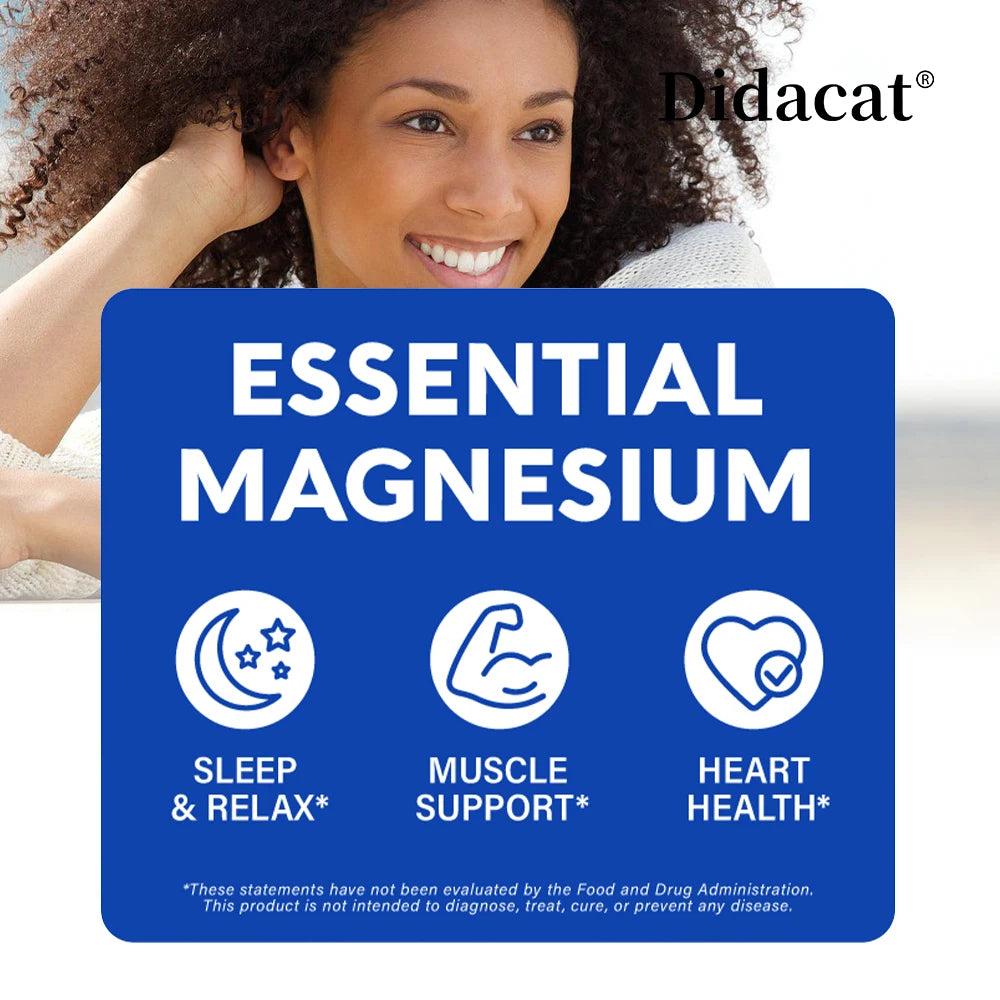 Magnesium Citrate Capsules for Muscle, Nerve & Bone Support