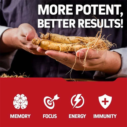 Korean Red Ginseng Capsules for Energy, Vitality & Focus