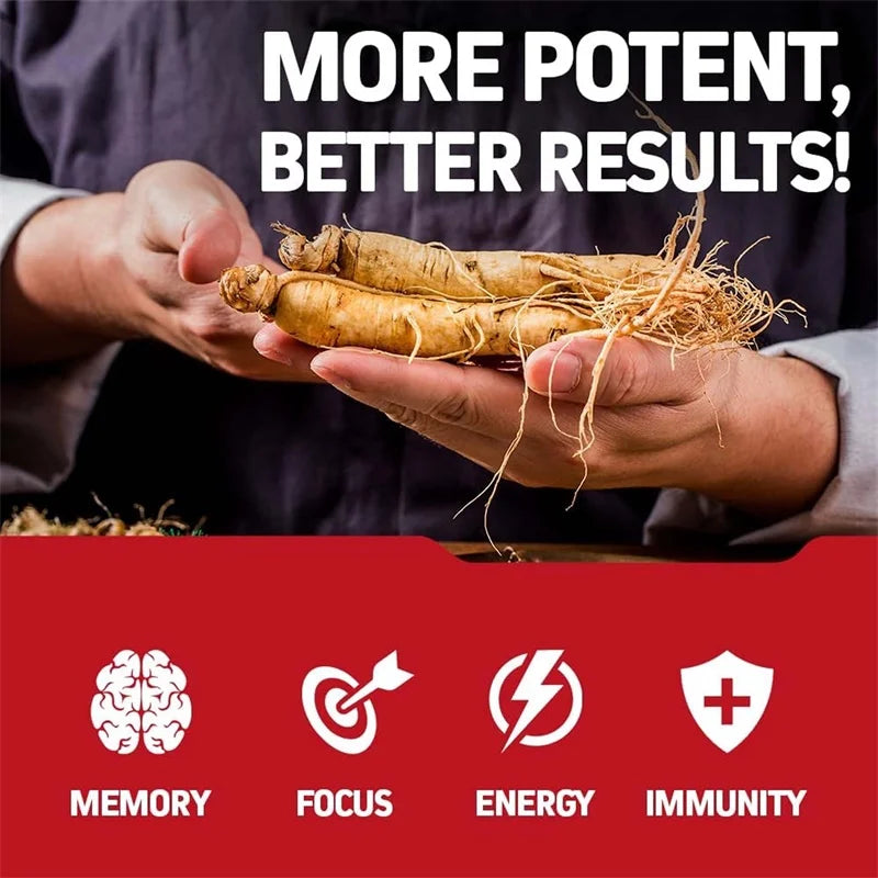 Korean Red Ginseng Capsules for Energy, Vitality & Focus