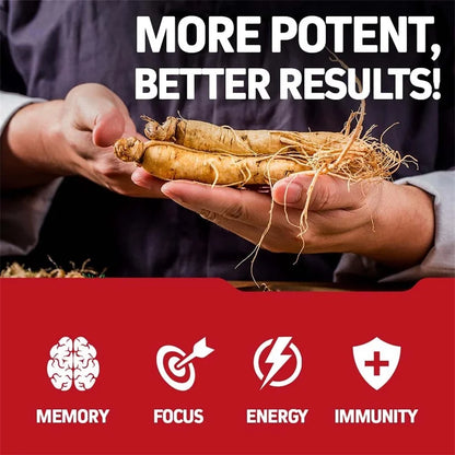 Korean Red Ginseng Capsules for Energy, Vitality & Focus