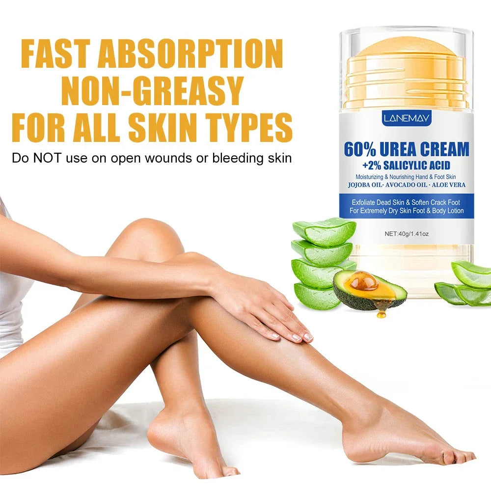Urea Foot Cream Stick for Dry Cracked Heels & Softening