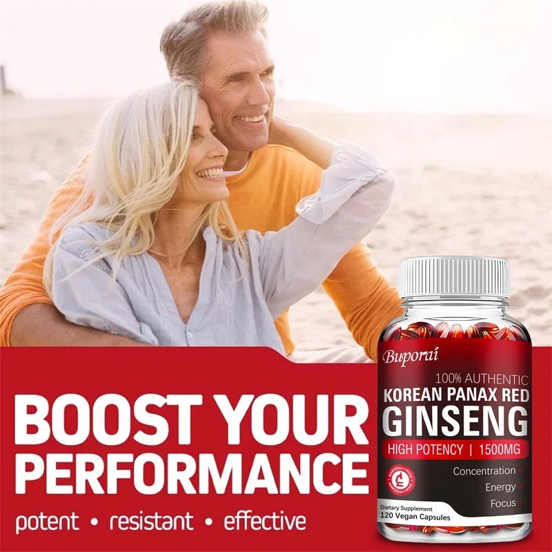 Korean Red Ginseng Capsules for Energy, Vitality & Focus
