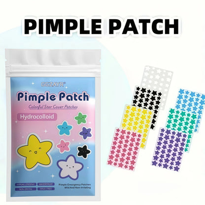 Seven-Color Star Pimple Patches for Gentle Acne Care