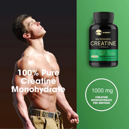 Micronized Creatine Capsules for Muscle Strength & Endurance
