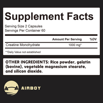 Micronized Creatine Capsules for Muscle Strength & Endurance