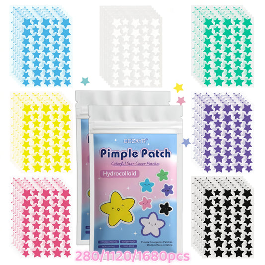 Seven-Color Star Pimple Patches for Gentle Acne Care