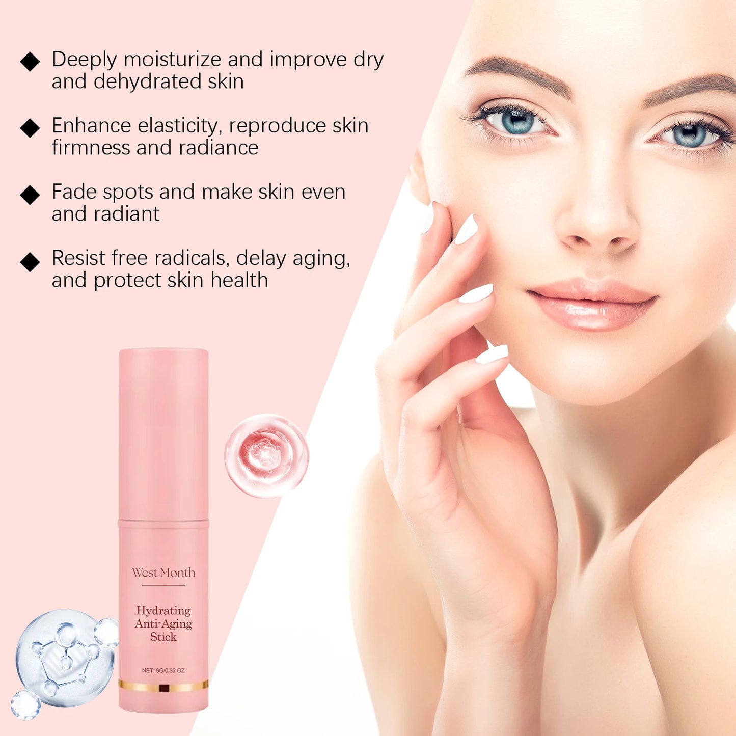 Collagen Moisturizing Balm Stick for Firm, Hydrated Skin