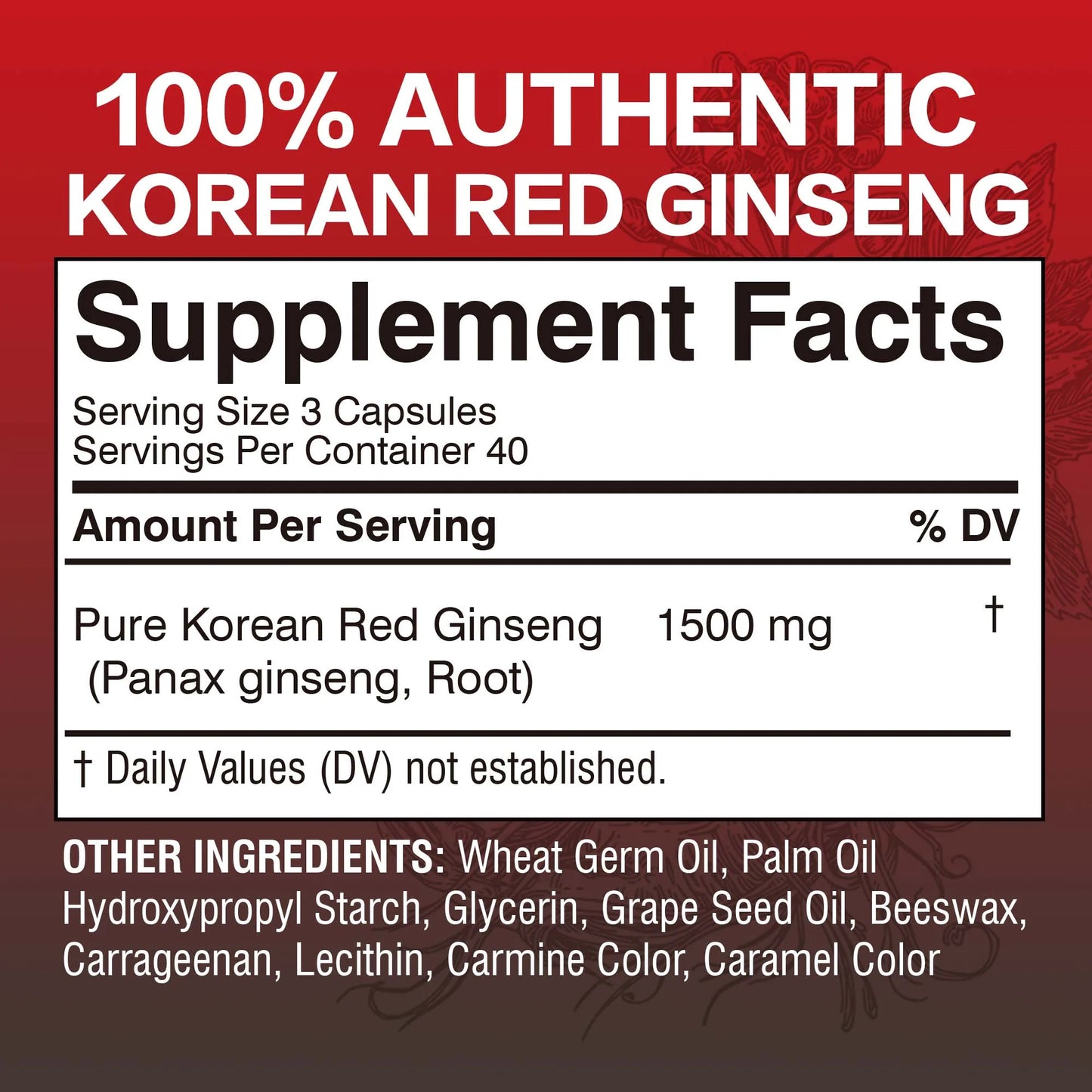 Korean Red Ginseng Capsules for Energy, Vitality & Focus