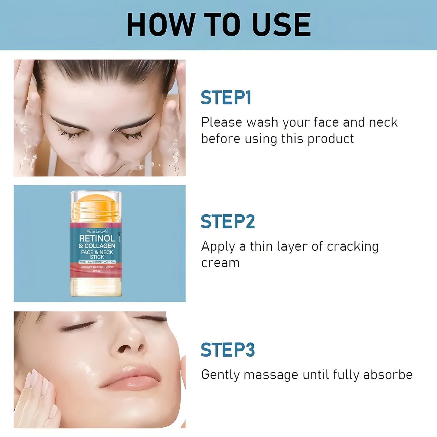 Retinol & Collagen Face and Neck Stick for Firm Hydrated Skin