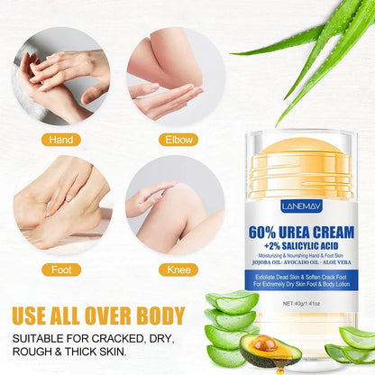 Urea Foot Cream Stick for Dry Cracked Heels & Softening